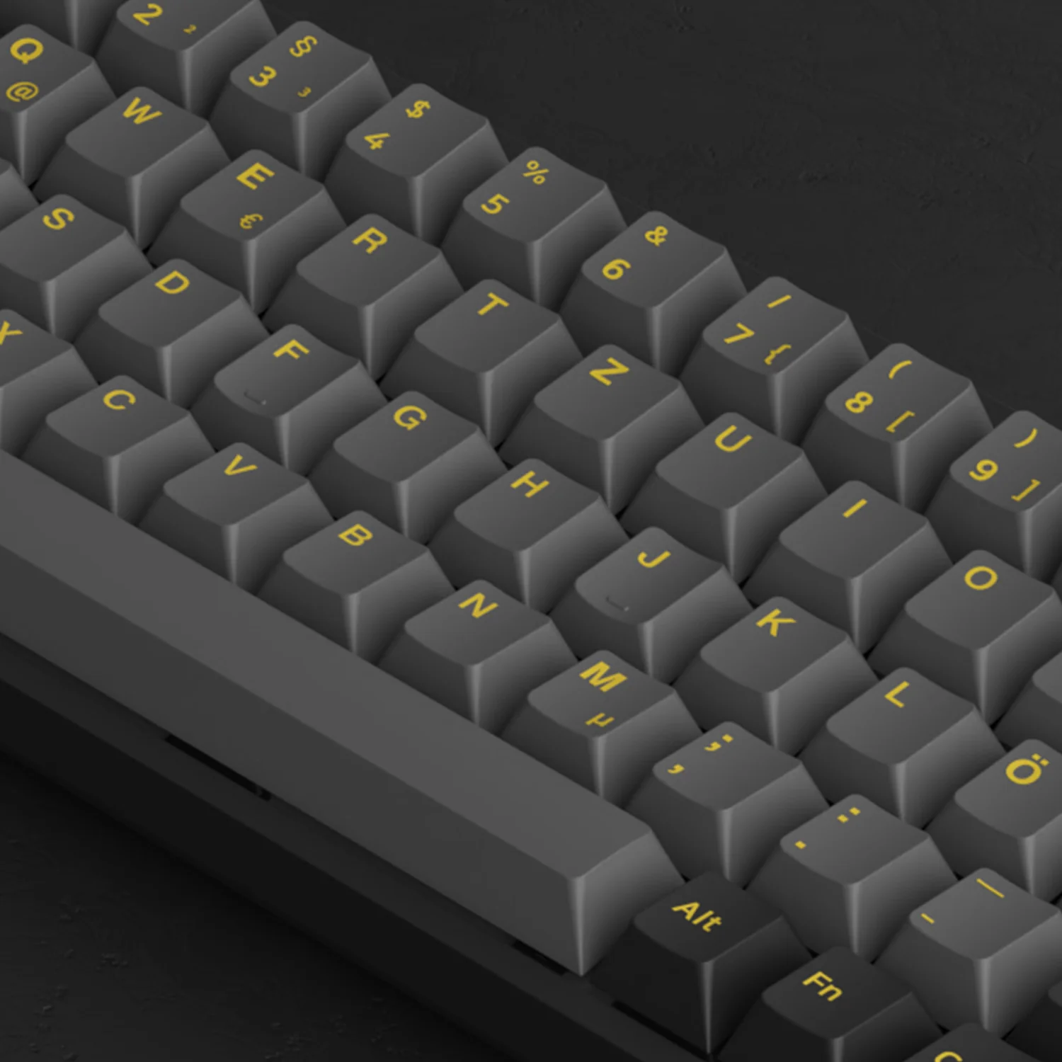 Black & Gold ISO Nordic Tastenkappen Set (76-Tasten) - Image 9