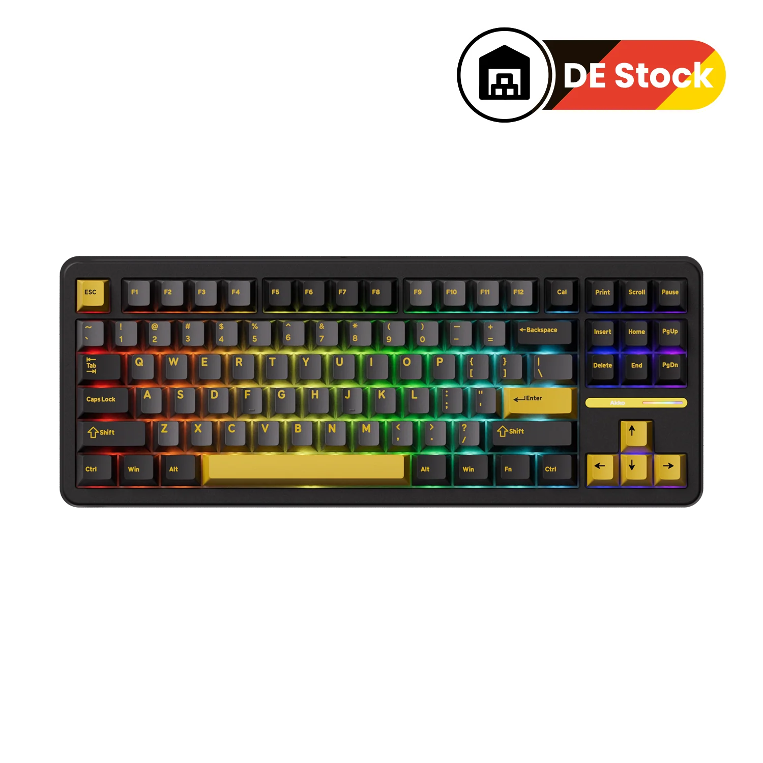 Black & Gold TAC87 Mechanical Keyboard - Image 7