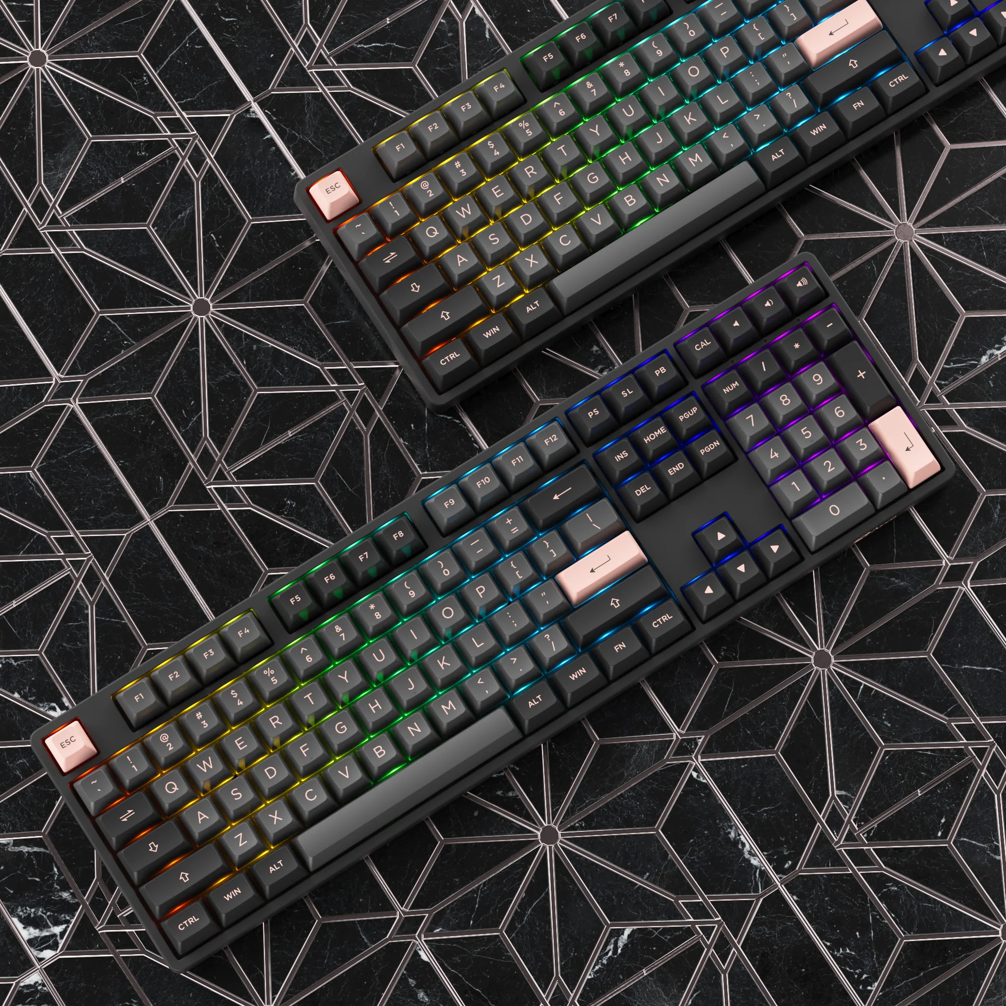 Black & Pink Tastenkappen Set (158 Tasten) - Image 3