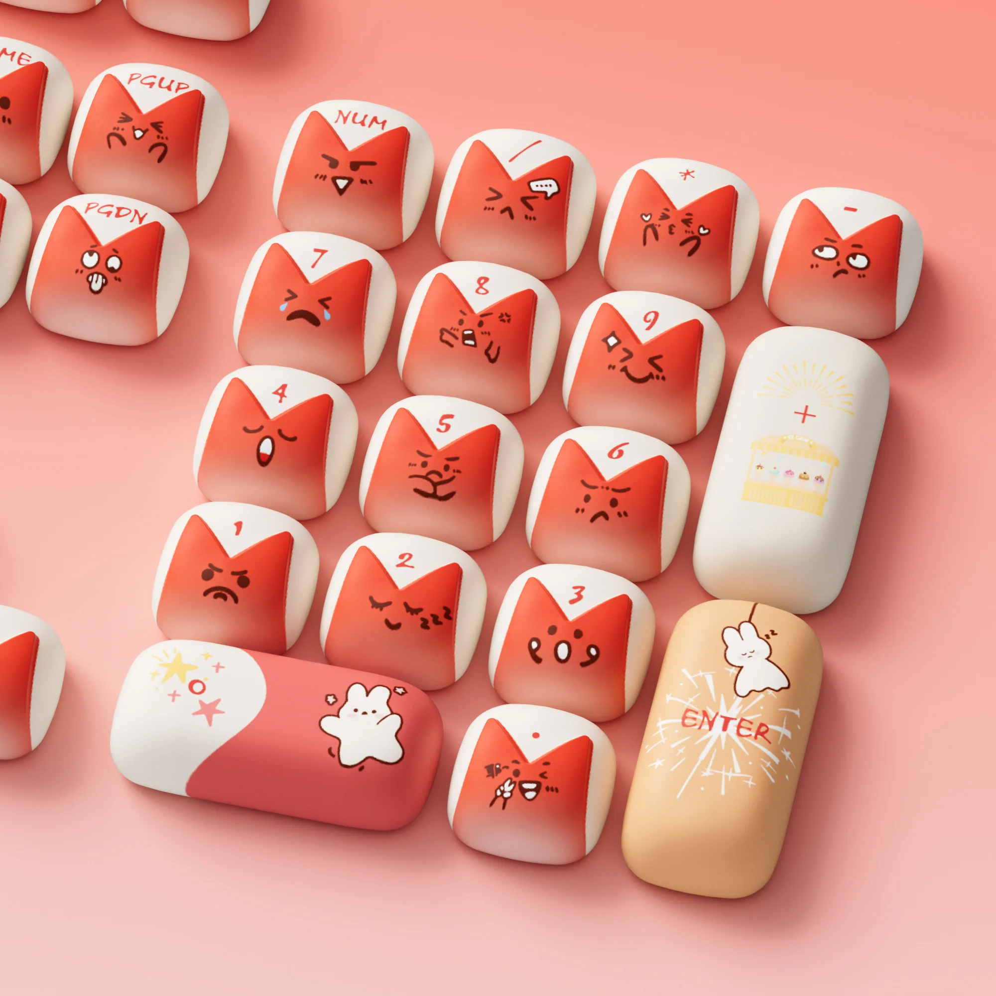 Bunny Apple Tastenkappen Set (137-Tasten) - Image 7