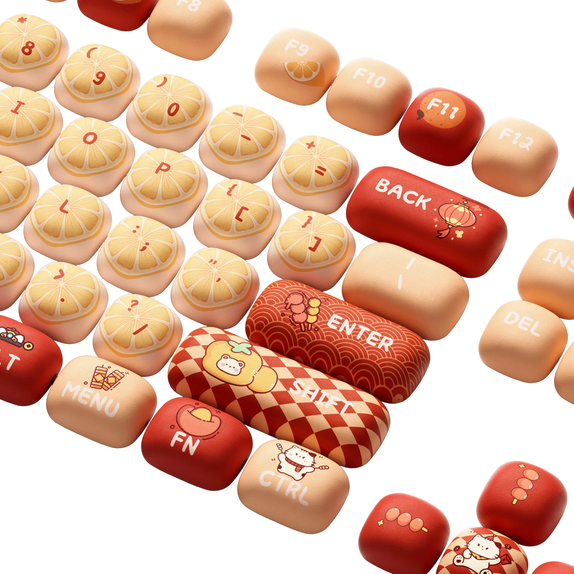 Lucky Tangerine Tastenkappen Set (137-Tasten) - Image 11