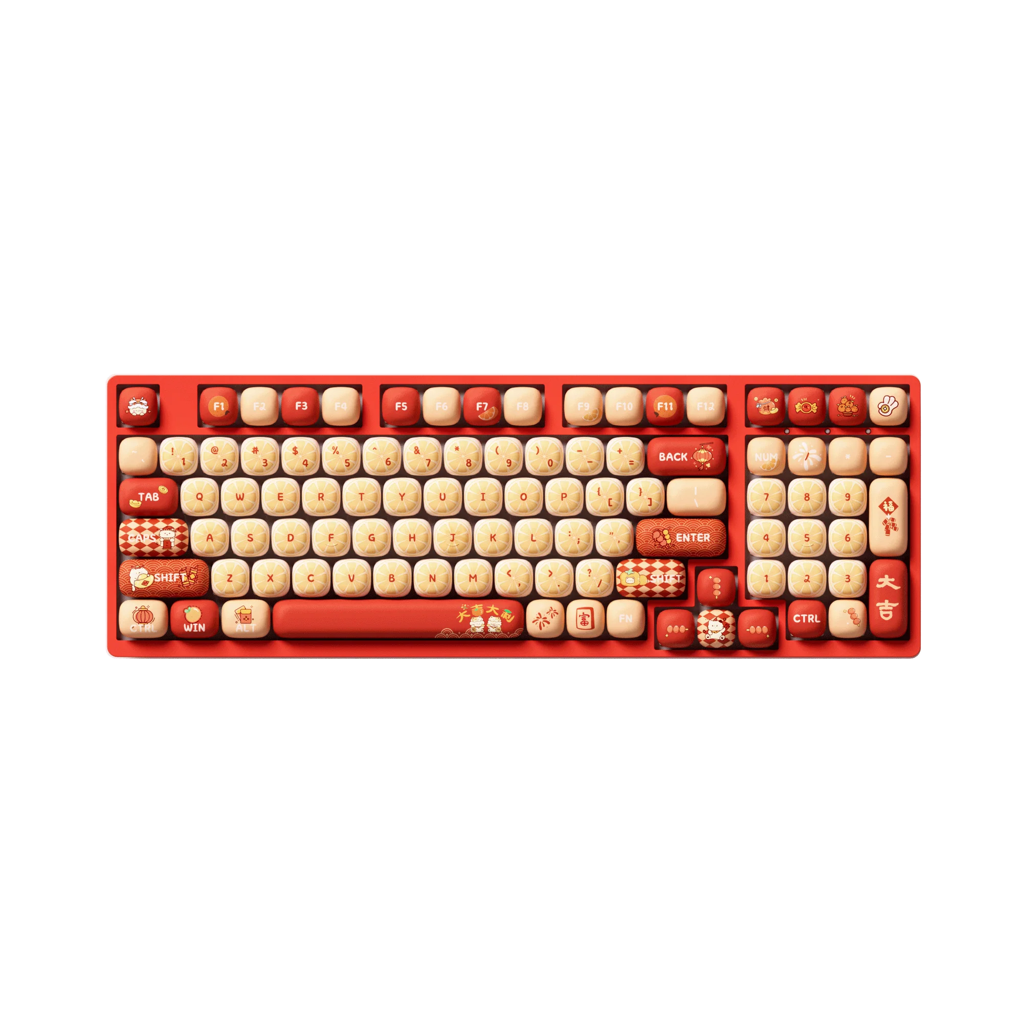 Lucky Tangerine Tastenkappen Set (137-Tasten) - Image 7