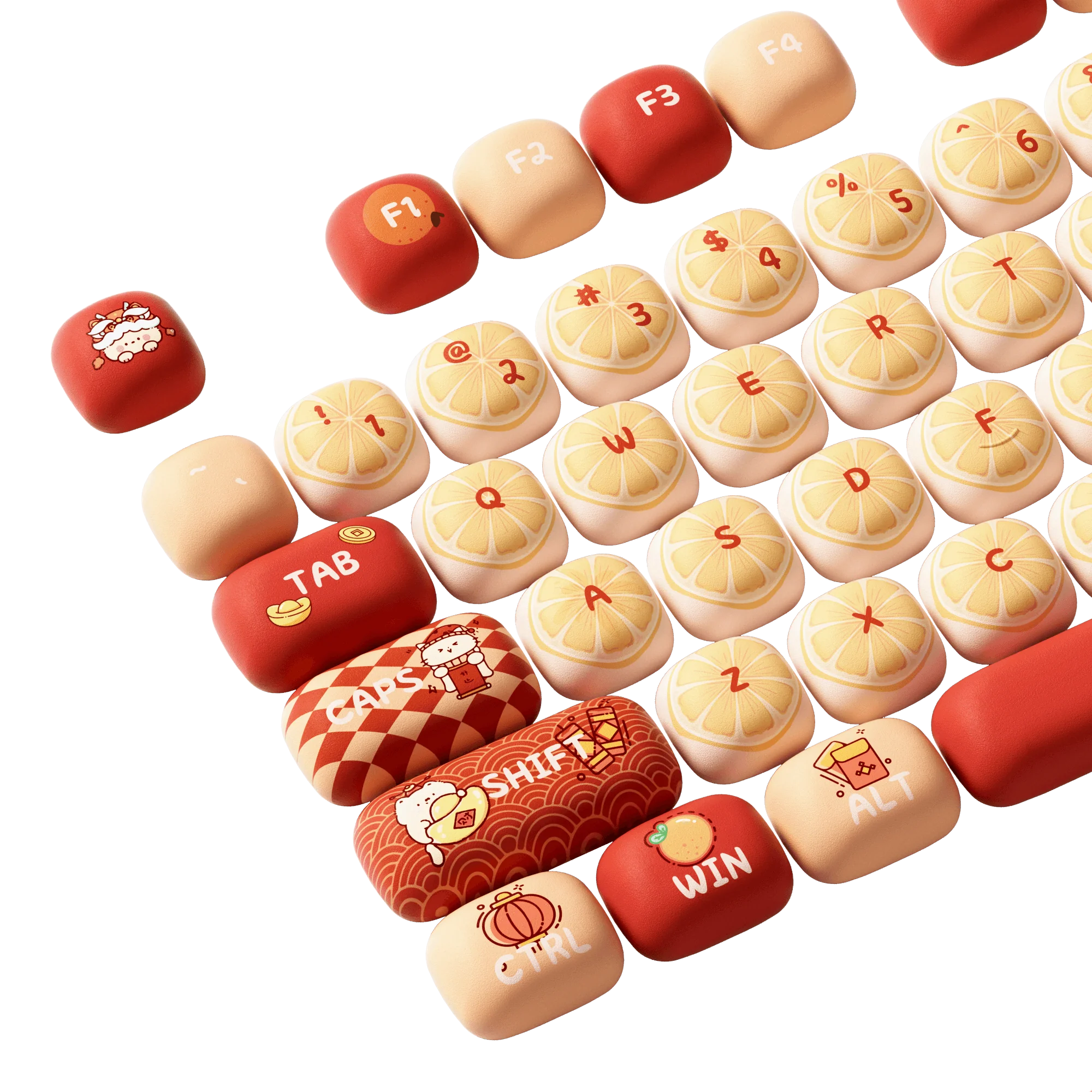 Lucky Tangerine Tastenkappen Set (137-Tasten) - Image 9