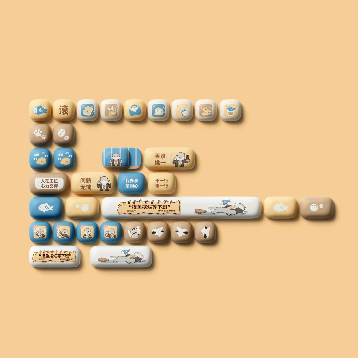 Otter Hustle Tastenkappen Set (138 Tasten) - Image 9