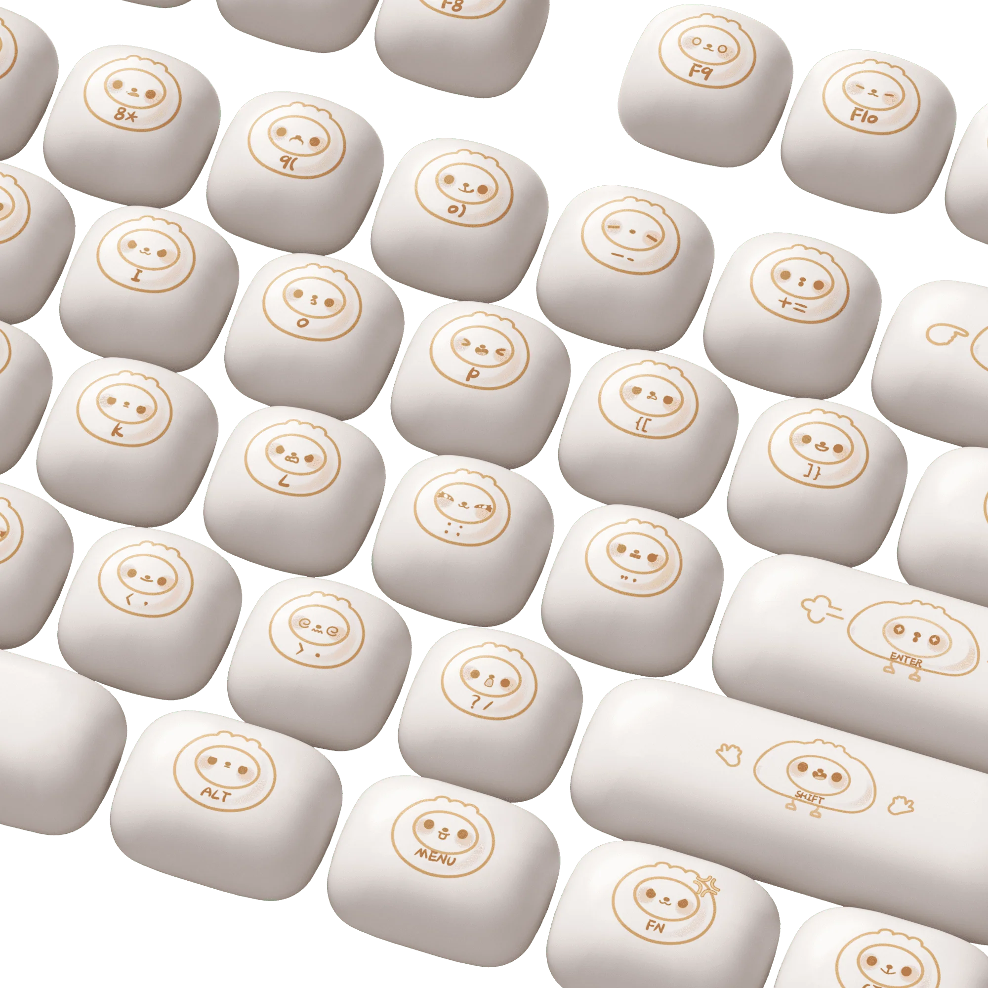 Steamed Buns Tastenkappen Set (144-Tasten) - Image 8